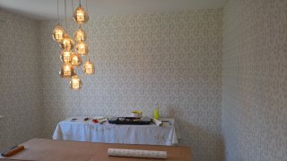 Big Wall Wallpapering Dining Room Nov 2018