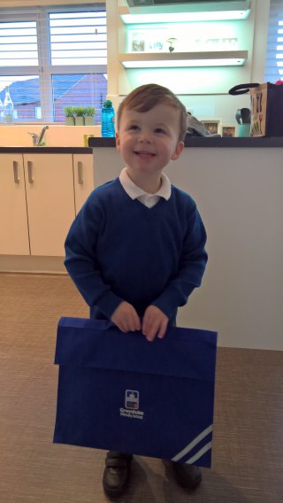 Book Bag Ethans First Day Of Pre School Jan 2019