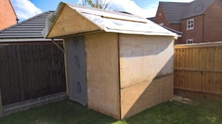 Building The Shed Roof Oct 2016 Front