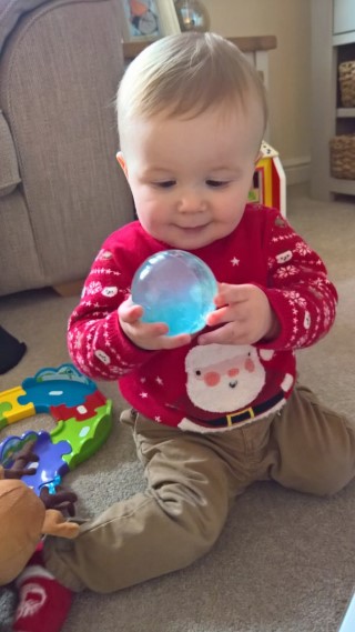 Christmas Day 2016 Ethan With Ball