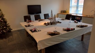 Christmas Day 2016 Table In Garage