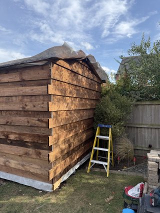 Corner Shed Wall Progress Sept 2025