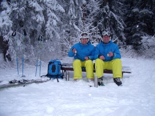 Dad And I Lunch Spot Skiing Borovets 2014