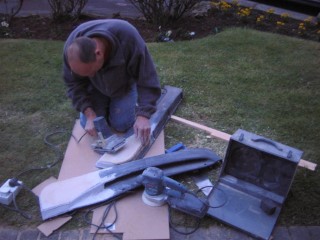 Dad_sanding_new_door_pods