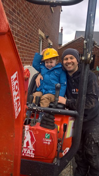 Ethan And I Building Work And Digger April 2019