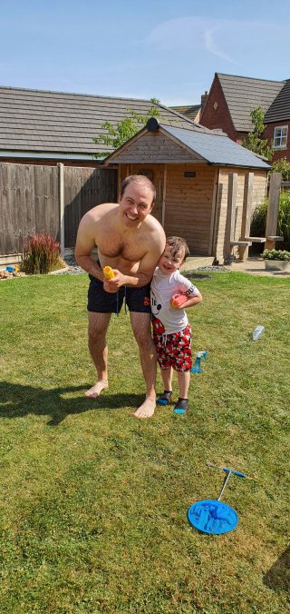 Ethan And I Garden Water Play Aug 2020