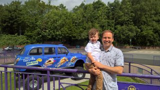 Ethan_and_i_monster_taxi_cadburys_world_june_2019
