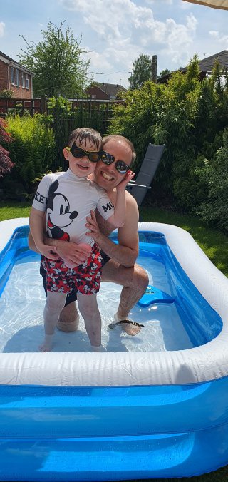 Ethan And I Paddling Pool Fun June 2021