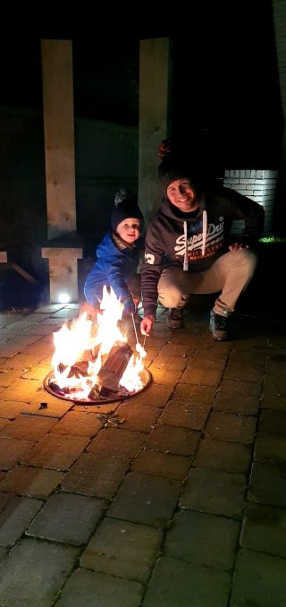 Ethan And I Roasting Marshmallows Bonfire Night Nov 2020