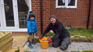 Ethan And I Slabbing Building Work And Digger April 2019