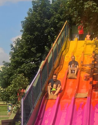 Ethan And I Slide Wheelgate Park August 2019