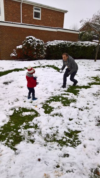 Ethan And I Snowballs Snow Day 10th December 2017