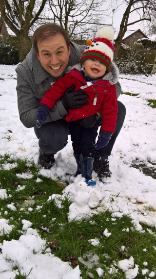 Ethan And I Snowman Snow Day 10th December 2017