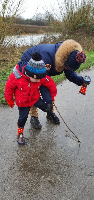 Ethan And I Wellies Watermead Country Park Walk Dec 2020