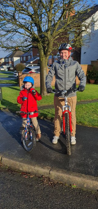 Ethan And I Wet Bike Ride Jan 2021