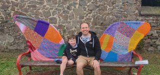 Ethan And I Wings Yarn Bomb Cosby August 2021