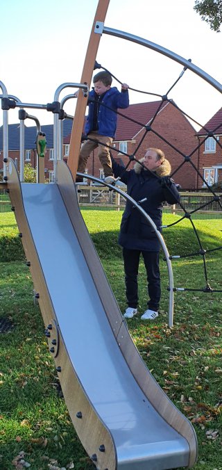 Ethan Climbing New Broughton Astley Park Oct 2020