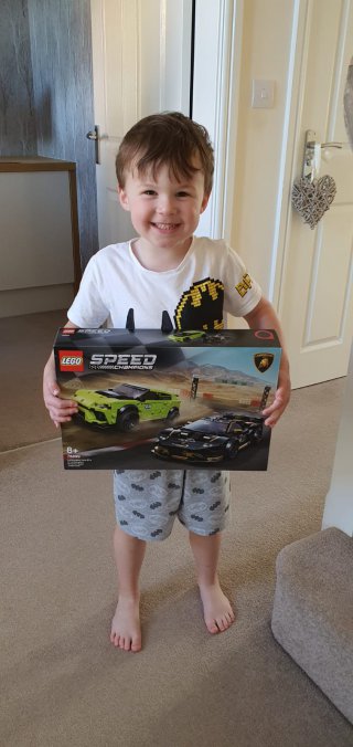 Ethan_excited_box_building_lego_lamborghini_set_aug_2020