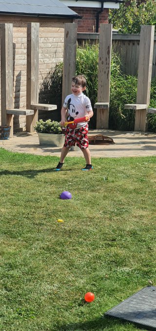 Ethan Garden Water Play Aug 2020