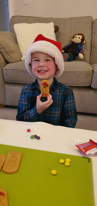 Ethan Gingerbread Elf Decorating Dec 2020