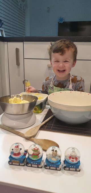 Ethan Making Cookies Christmas Eve Dec 2019