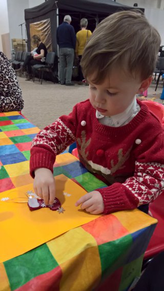 Ethan Making Stocking Mumstop Christmas Party Dec 2018