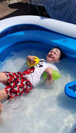 Ethan Paddling Pool Day July 2021