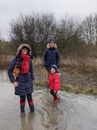 Ethan Rachel And I Watermead Country Park Walk Dec 2020