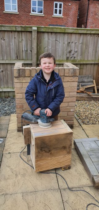 Ethan_sanding_hedgehog_house_apr_2022