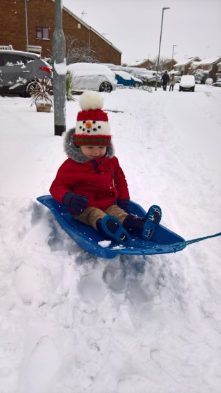 Ethan Sledge Snow Day 10th December 2017