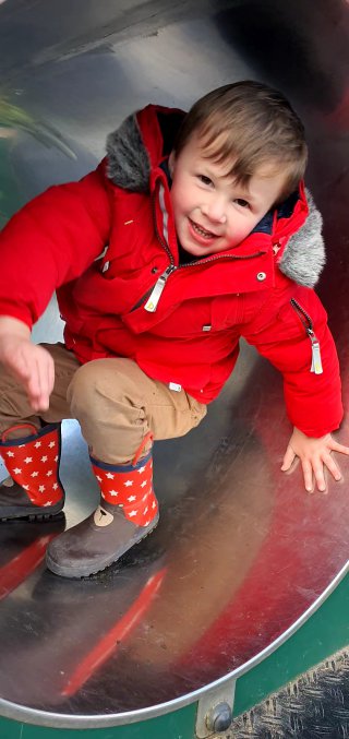 Ethan_slide_burbage_common_and_woods_walk_and_play_oct_2020