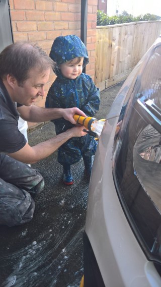 Hose_washing_the_car_with_ethan_april_2018