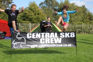 Jumping the CSC Banner Goodwood Marathon August 2011