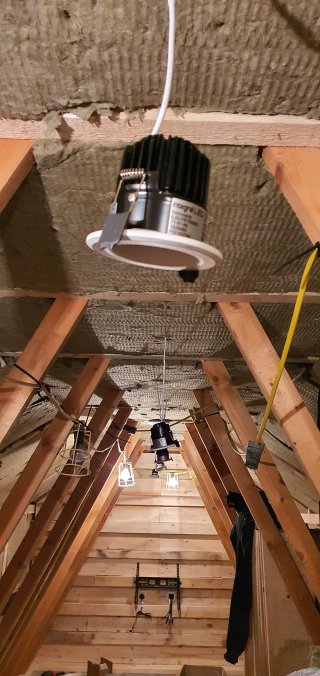 Main Loft Wiring Downlights May 2021