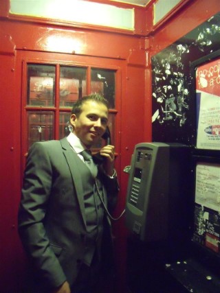 Me in a London Phone Box