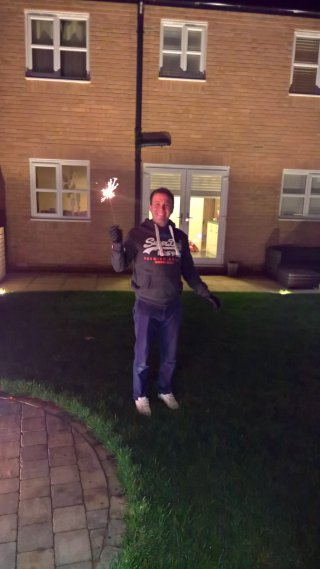 Me Sparkler Bonfire Night Nov 2018