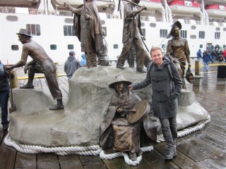 Me with Statues Ketchikan Canada 2011