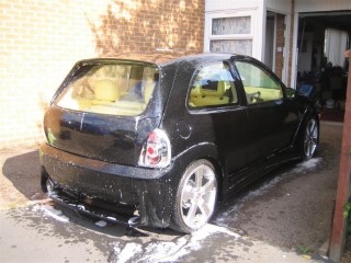 Metalflake_car_being_washed