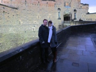 MMT Xmas Party Edinburgh Rachel and I Castle