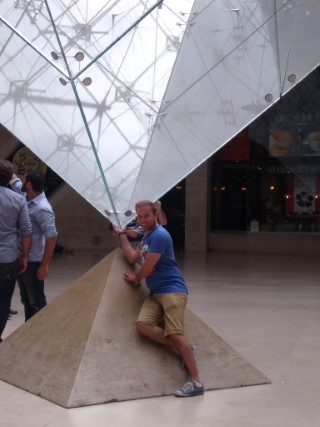 Paris Aug 2014 Me Holding Louvre Museum