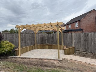Pergola Garden Progress Blocks June 2026