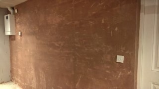 Plastering The Garage Right Wall February 2016