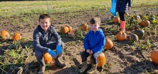 Pumpkin Picking Malt Kiln Farm Oct 2019 Ethan And Dylan