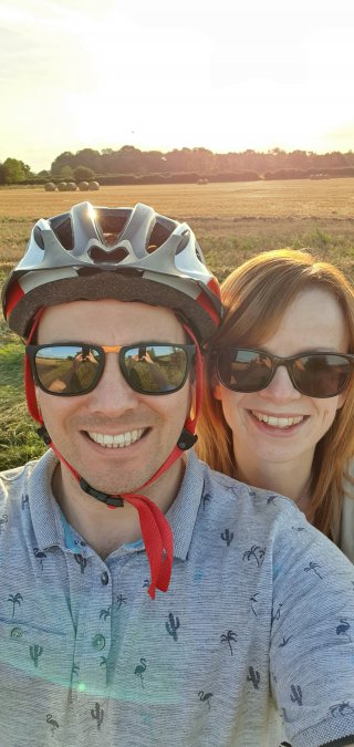 Rachel And I Hay Bale Ride Aug 2020