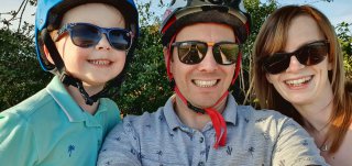 Rachel Ethan And I Hay Bale Ride Aug 2020