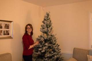 Rachel Putting The Christmas Tree Up December 2017