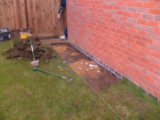 Slabbing the Back Garden