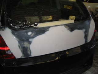 My Car In BodyShop, After Filling & Fiberglassing Stage 1