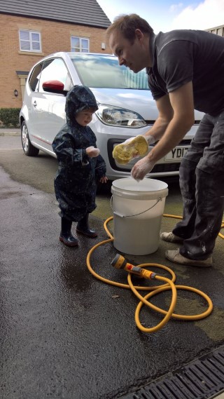 Soap Washing The Car With Ethan April 2018