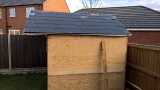 Swing Set And Shed Progress November 2016 Shed Roof Half Tiled